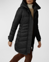 Canada Goose Rossclair Padded Hooded Parka In Black