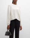 Loulou Studio Soco Rib Cashmere Sweater In Ivory