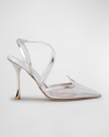 Roger Vivier I Love Vivier Clear Metallic Pumps In Transpslv