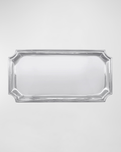 Mariposa Linzee Rectangular Tray In Silver