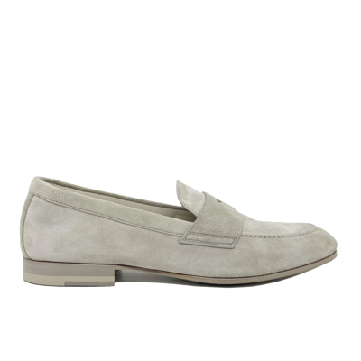 Santoni Suede Loafers In Gray