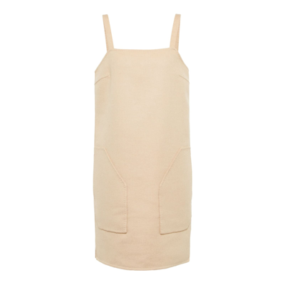 Max Mara Pure Camel Mini Dress In Beige