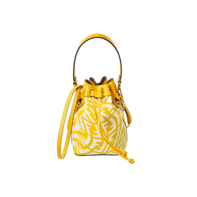 Fendi Ff Bucket Bag In Yellow