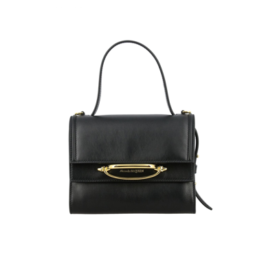 Alexander Mcqueen Leather Handbag In Black