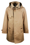 BURBERRY TRENCH CON CHIUSURA CON BOTTONI IN COTONE CON FODERA TARTAN E CAPPUCCIO STACCABILE