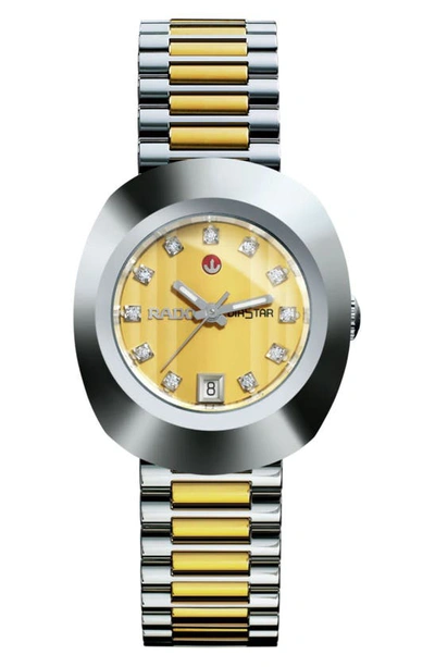 Rado The Original Automatic Bracelet Watch, 27.3mm In Silver/ Gold
