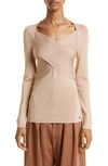 Ted Baker Eloisy Slim Fit Sparkle Knit Sweater In Pink