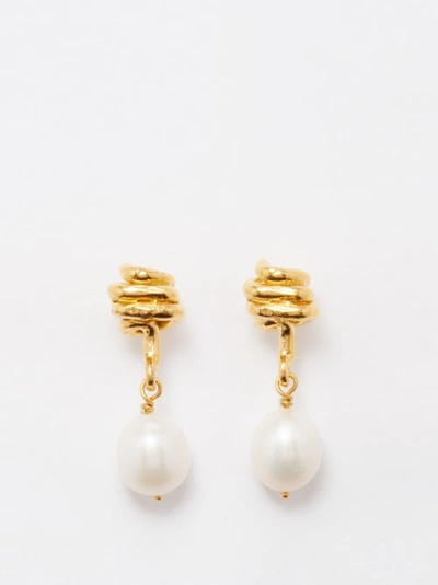 Alighieri The Celestial Raindrop 24kt Gold-plated Earrings In Gold Multi