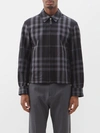 BURBERRY REVERSIBLE CHECK COTTON HARRINGTON JACKET