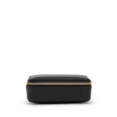 Smythson Rectangular Trinket Case In Panama In Black