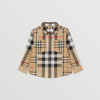 Burberry Beige Shirt For Boy With Vintage Check In Archive Beige