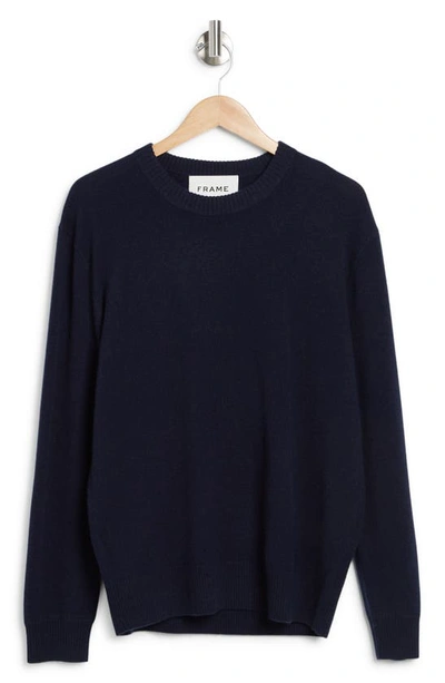 Frame Cashmere Crewneck Sweater In Blue