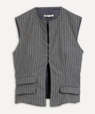 Paloma Wool Pearl Pinstripe Vest In Dark Grey