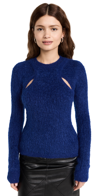 Isabel Marant Alford Cutout Layered Fuzzy Knit Sweater