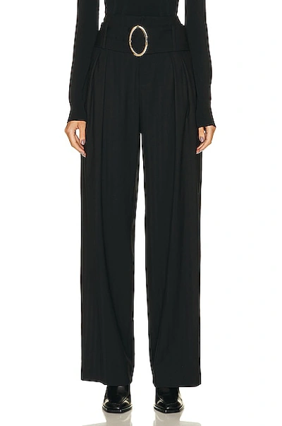 Iro High-waisted Trousers In Black