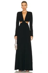 A.l.c Issa Cutout Long-sleeve Gown In Black