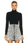 Alaïa Minimalist Turtleneck In Noir
