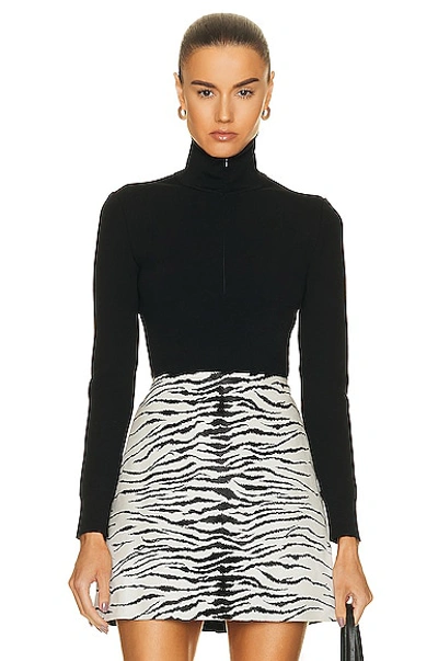 Alaïa Minimalist Turtleneck In Noir