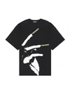 RAF SIMONS OVERSIZED T-SHIRT WITH NAILS PRINT