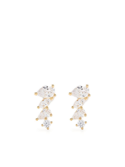 Carat London Abigail Stud Earrings In Gold