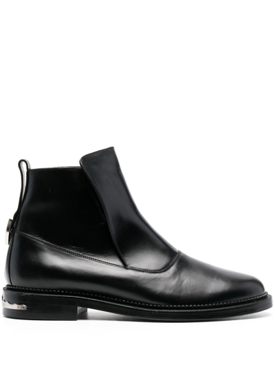 Toga Virilis Leather Chelsea Boots In Black