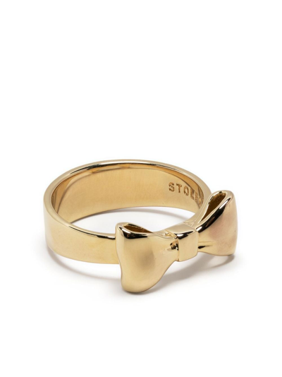 Stolen Girlfriends Club Bow Band Ring In Gold
