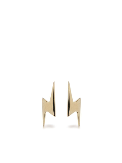 Stolen Girlfriends Club Gold 'i'll Be Lightening' Earrings In 18ct Gold Plated