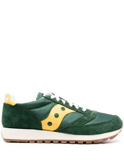 Saucony Panelled Low-top Sneakers In Green