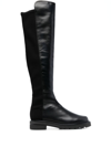 Stuart Weitzman 5050 Lift Leather Knee-high Boot In Black