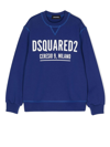 Dsquared2 Logo-print Cotton Sweatshirt In Blue