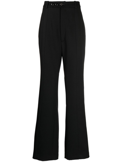 Namacheko Brown Penzer Fluff Trim Wool Trousers In Black