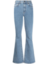 Le Jean Remy High Waist Flare Jeans In Blue