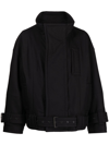 Songzio Cotton Belted Jacket In Black