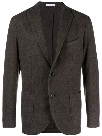 Boglioli Wool Tailored Blazer In Brown