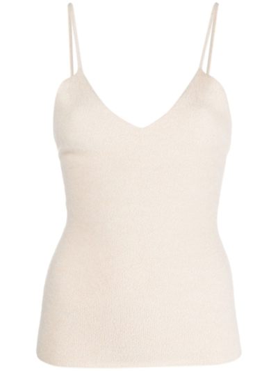Laneus Knitted Tank Top In Grey