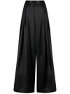 Goen J Wide-leg Pleated Trousers In Black