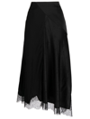 GOEN J JACQUARD LACE-TRIM MIDI SKIRT