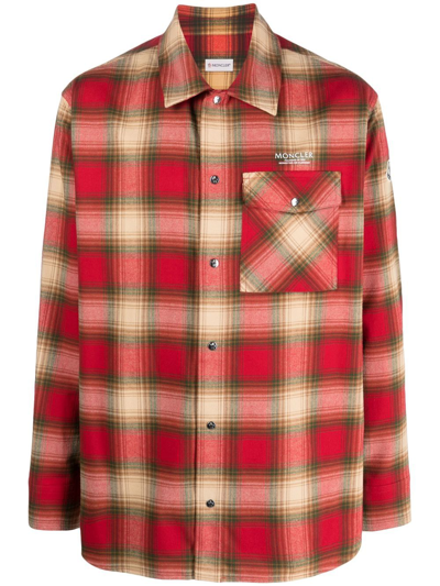 Moncler Long Sleeve Shirt In Red