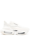 Balmain B-bold Low-top Trainers In Neoprene And Suede In White