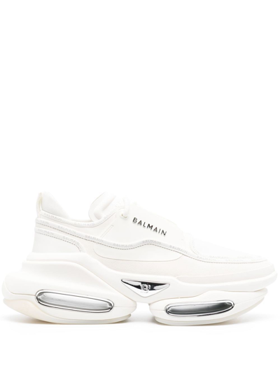 Balmain B-bold Logo运动鞋 In White
