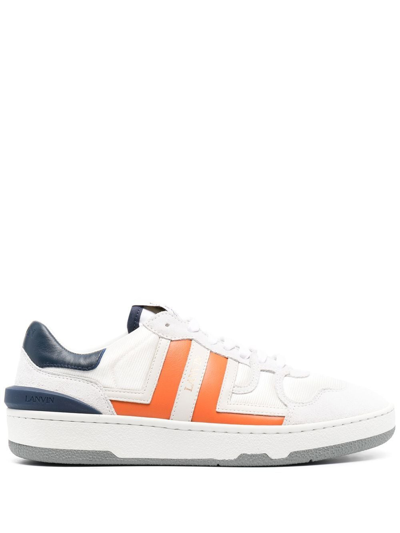 Lanvin Clay Panelled Low-top Sneakers In White