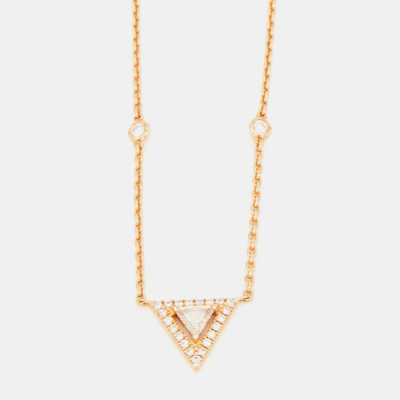 Pre-owned Messika Thea Diamonds 18k Rose Gold Chain Necklace