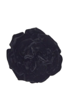 SAINT LAURENT SMALL WILD ROSE BROOCH IN CRUSHED VELVET AND METAL,7191103YM531000