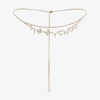 Jimmy Choo Body Chain In Gold/crystal