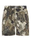 Nike Acg Color Block Pattern Lacing Casual Shorts Khaki Green In Cargo Khaki  Smoke Grey & Summit White