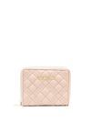 LOVE MOSCHINO LOGO-PLAQUE QUILTED WALLET