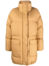 Stand Studio Edna Puffer Coat In Brown