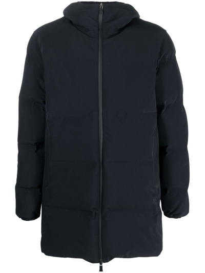 Herno Long Quilted Parka In Black