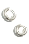 Madewell Hoop Earrings In Light Silver Ox