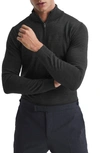 REISS BLACKHALL QUARTER ZIP MERINO WOOL SWEATER